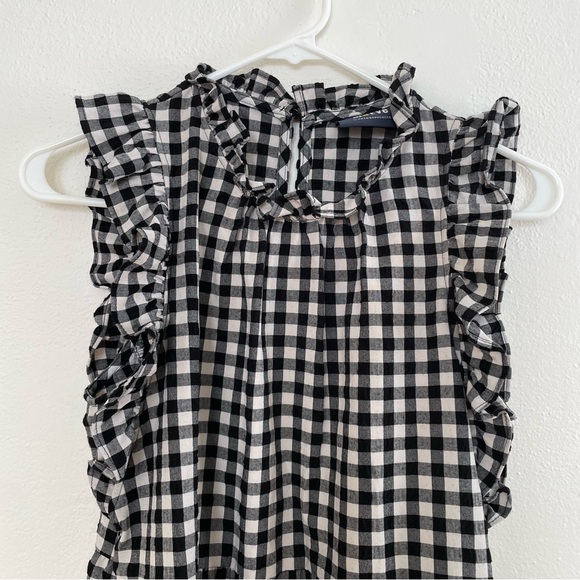MAEVE LIDA GINGHAM RUFFLE SLEEVE DRESS WOMENS SIZE small - Picture 4 of 10